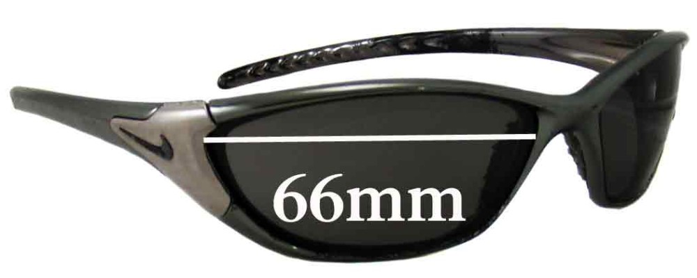 Sunglass Fix Replacement Lenses for Nike EV0244 Haul - 66mm Wide