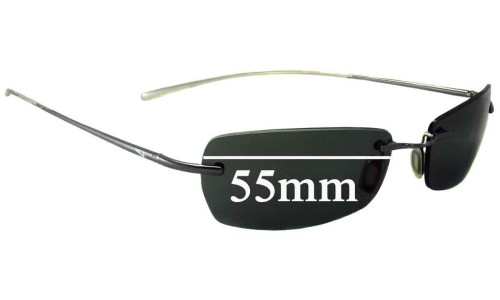 Sunglass Fix Replacement Lenses for Nike EV0191 Hardbox - 55mm Wide 