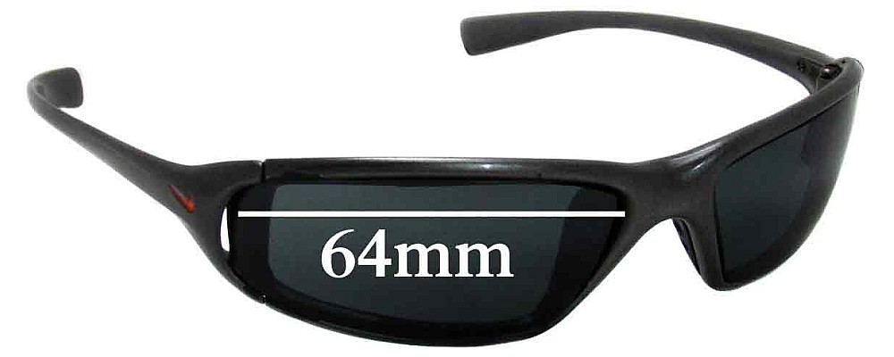 Sunglass Fix Replacement Lenses for Nike EA0004 Monza - 64mm Wide