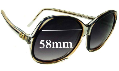 Sunglass Fix Replacement Lenses for Nina Ricci 85-D14 - 58mm Wide 