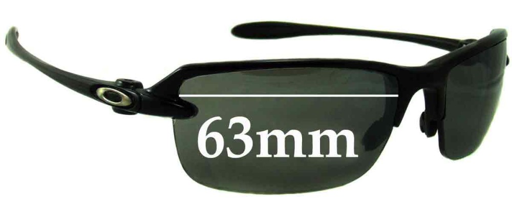 Oakley Ice Pick Sunglass Replacement Lenses - 63mm Wide **Please measure as there are 2 versions. This one has a screw for the lens on the nose area**