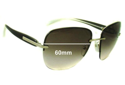 Prada SPR50O Replacement Sunglass Lenses - 60mm wide  
