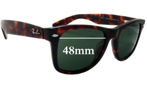 Sunglass Fix Replacement Lenses for Ray Ban RB2113 Wayfarer Outsiders - 48mm Wide 