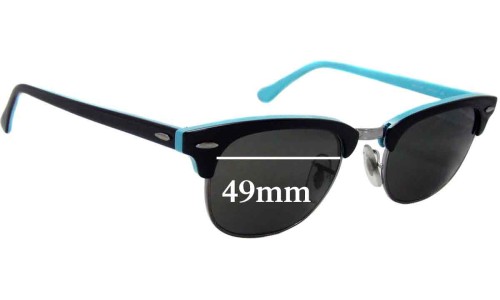 Sunglass Fix Replacement Lenses for Ray-Ban RB2156 
 Club Master New - 49mm Wide 