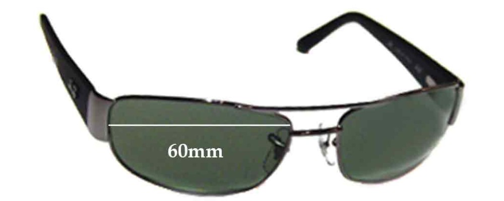 Sunglass Fix Replacement Lenses for Ray Ban RB3052 - 60mm Wide