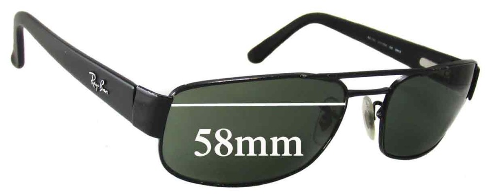 Ray Ban RB3188 Replacement Lenses 58mm 