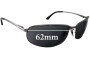Sunglass Fix Replacement Lenses for Ray Ban RB3220 - 62mm Wide 