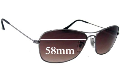 Ray Ban RB3388 Replacement Lenses 58mm wide 