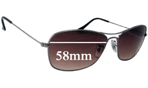 Sunglass Fix Replacement Lenses for Ray Ban RB3388 - 58mm Wide 