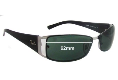 Ray Ban RB3394 Replacement Sunglass Lenses - 62mm wide 