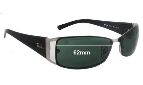 Sunglass Fix Replacement Lenses for Ray Ban RB3394 - 62mm Wide 