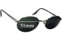 Sunglass Fix Replacement Lenses for Ray Ban B&L W2319 - 51mm Wide 