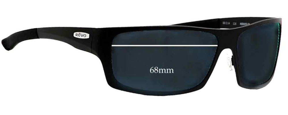 Sunglass Fix Replacement Lenses for Revo RE8005 - 68mm Wide