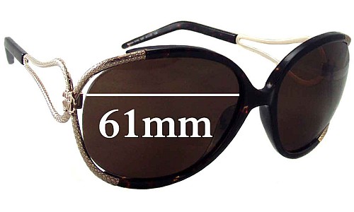 Sunglass Fix Replacement Lenses for Roberto Cavalli Narciso 524S - 61mm Wide 