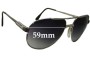 Sunglass Fix Replacement Lenses for Safilo Aviator Style - 59mm Wide 