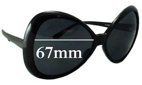 Sunglass Fix Replacement Lenses for Unbranded Unidentified DYPHC 175 - 67mm Wide 