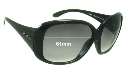 Sunglass Fix Replacement Lenses for Vogue VO2551-S - 61mm Wide 
