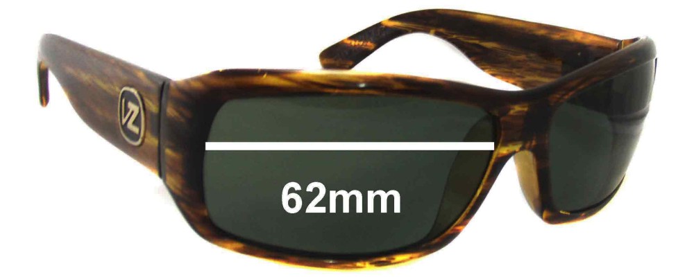 Sunglass Fix Replacement Lenses for Von Zipper Hitchhiker - 62mm Wide