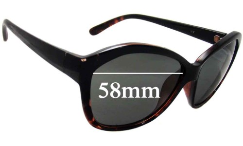 Sunglass Fix Replacement Lenses for Witchery Yolanda - 58mm Wide 