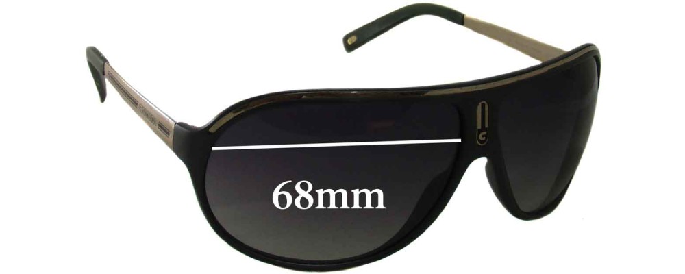 Sunglass Fix Replacement Lenses for Carrera Rush - 68mm Wide