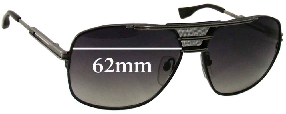Sunglass Fix Replacement Lenses for Dita Armada - 62mm Wide
