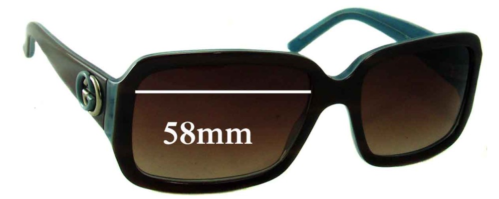 Sunglass Fix Replacement Lenses for Gucci GG3159/S - 58mm Wide