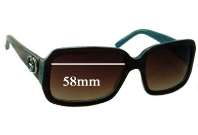 Gucci GG3159/S Replacement Lenses 58mm wide 