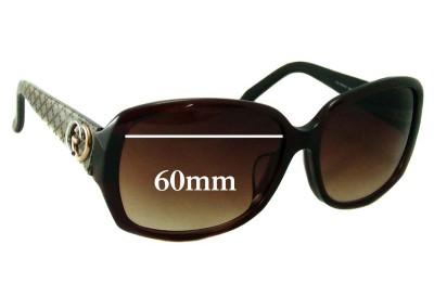 Gucci GG3178 K/S Replacement Sunglass Lenses - 60mm wide 