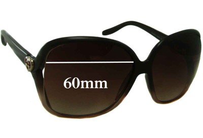 Gucci GG3500/S Replacement Lenses 60mm wide 