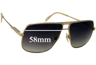 Gucci Unknown Vintage Model Replacement Sunglass Lenses - 58mm wide 