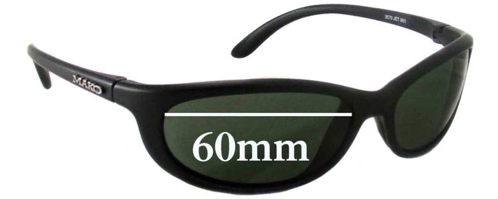 Sunglass Fix Replacement Lenses for Mako Jet - 60mm Wide