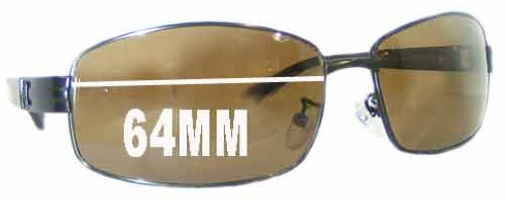 Sunglass Fix Replacement Lenses for OSK OSK 8155 - 64mm Wide