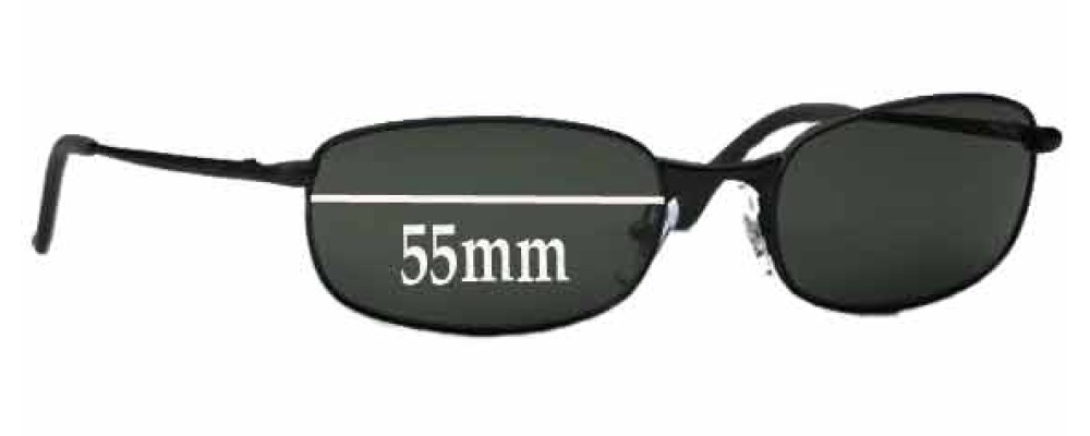 Sunglass Fix Replacement Lenses for Ray Ban RB3162 Sleek - 55mm Wide