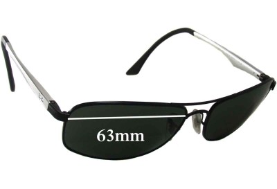 Ray Ban RB3484 Replacement Lenses 63mm wide 