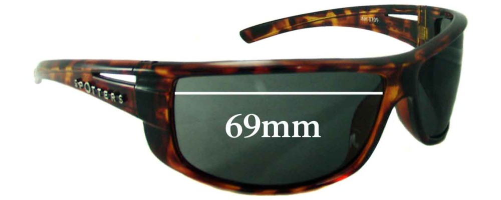 Spotters Ink 0709 Replacement Sunglass Lenses - 69mm wide