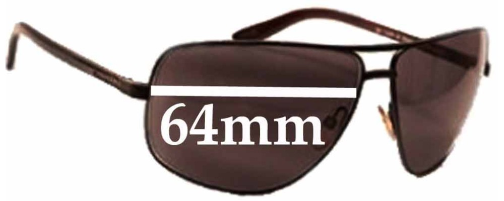 Sunglass Fix Replacement Lenses for Tom Ford Aiden TF37 - 64mm Wide