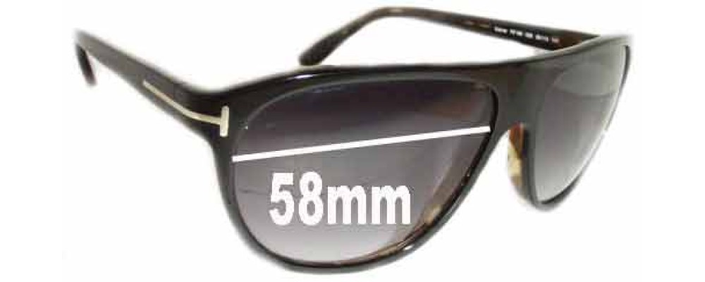 Sunglass Fix Replacement Lenses for Tom Ford Gabriel TF196 - 58mm Wide