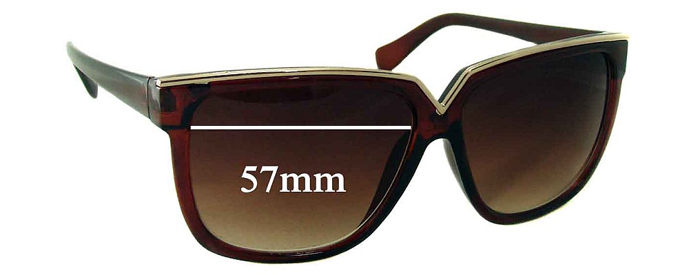 Unknown XS-cz5009 Replacement Sunglass Lenses - 57mm Wide