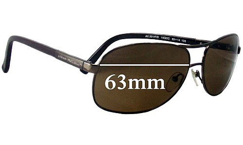 Sunglass Fix Replacement Lenses for Armani Exchange AX 201/F/S - 63mm Wide 