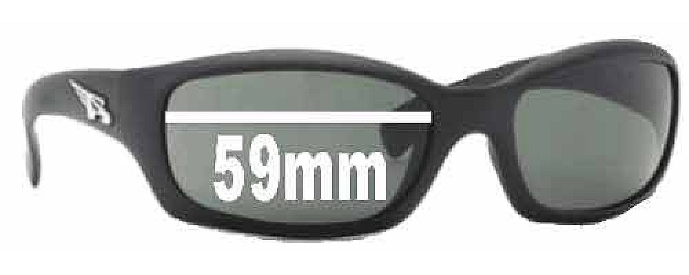 Sunglass Fix Replacement Lenses for Arnette Manifesto AN4068 - 59mm Wide