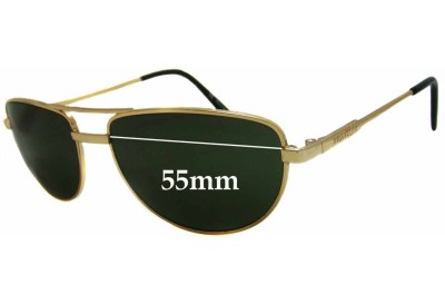 Arnette Older Metal Frame Aviator Style Replacement Sunglass Lenses - 55mm wide 39mm high 