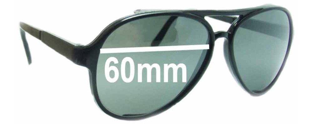 Sunglass Fix Replacement Lenses for Bolle 8221 - 60mm Wide