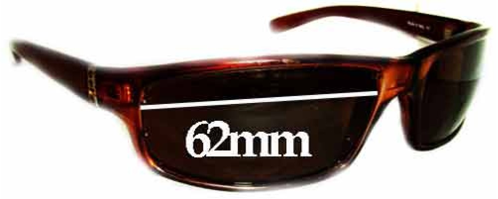 Sunglass Fix Replacement Lenses for Bolle Dirty 8 - 62mm Wide