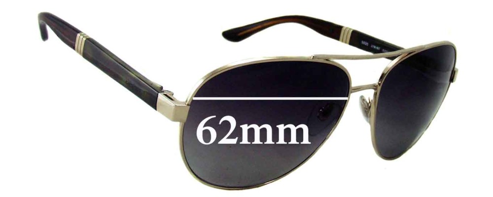 Sunglass Fix Replacement Lenses for Bvlgari 5025 - 62mm Wide