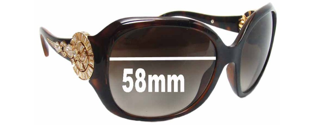 Sunglass Fix Replacement Lenses for Bvlgari 8056-B - 58mm Wide
