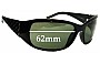 Sunglass Fix Replacement Lenses for Cancer Council Hard Board - 62mm Wide 