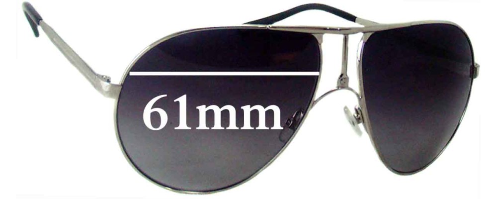 Sunglass Fix Replacement Lenses for Carrera 1 - 61mm Wide