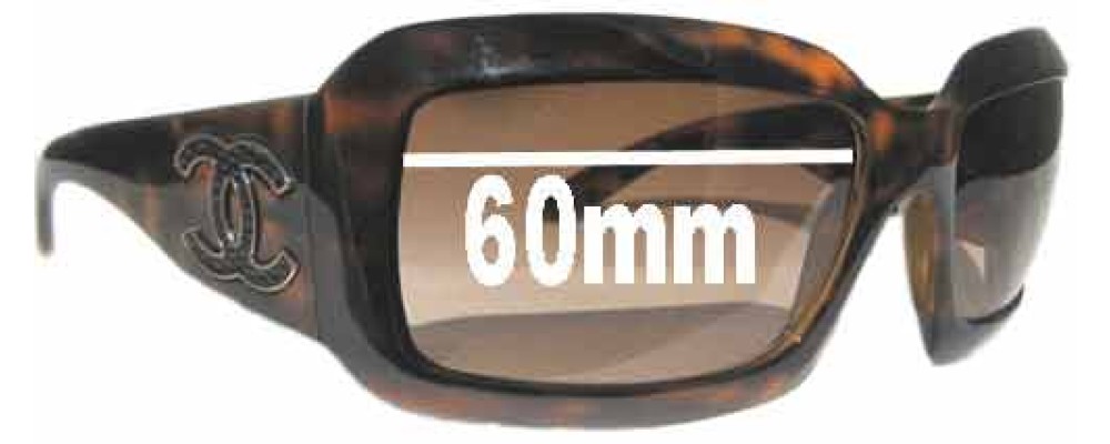 Sunglass Fix Replacement Lenses for Chanel 6022-Q - 60mm Wide