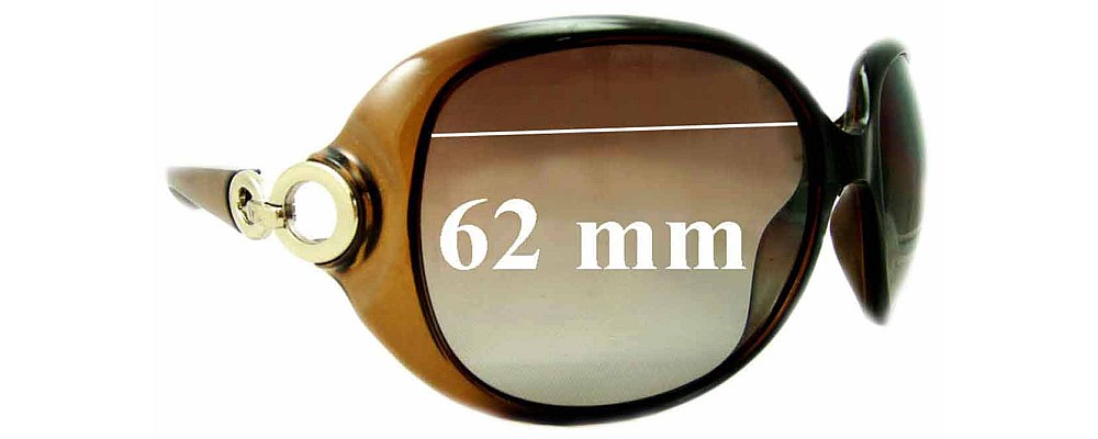 Sunglass Fix Replacement Lenses for Christian Dior Lady 1 - 62mm Wide