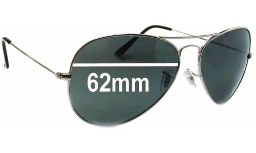 Sunglass Fix Replacement Lenses for Christian Dior 0049S - 62mm Wide 